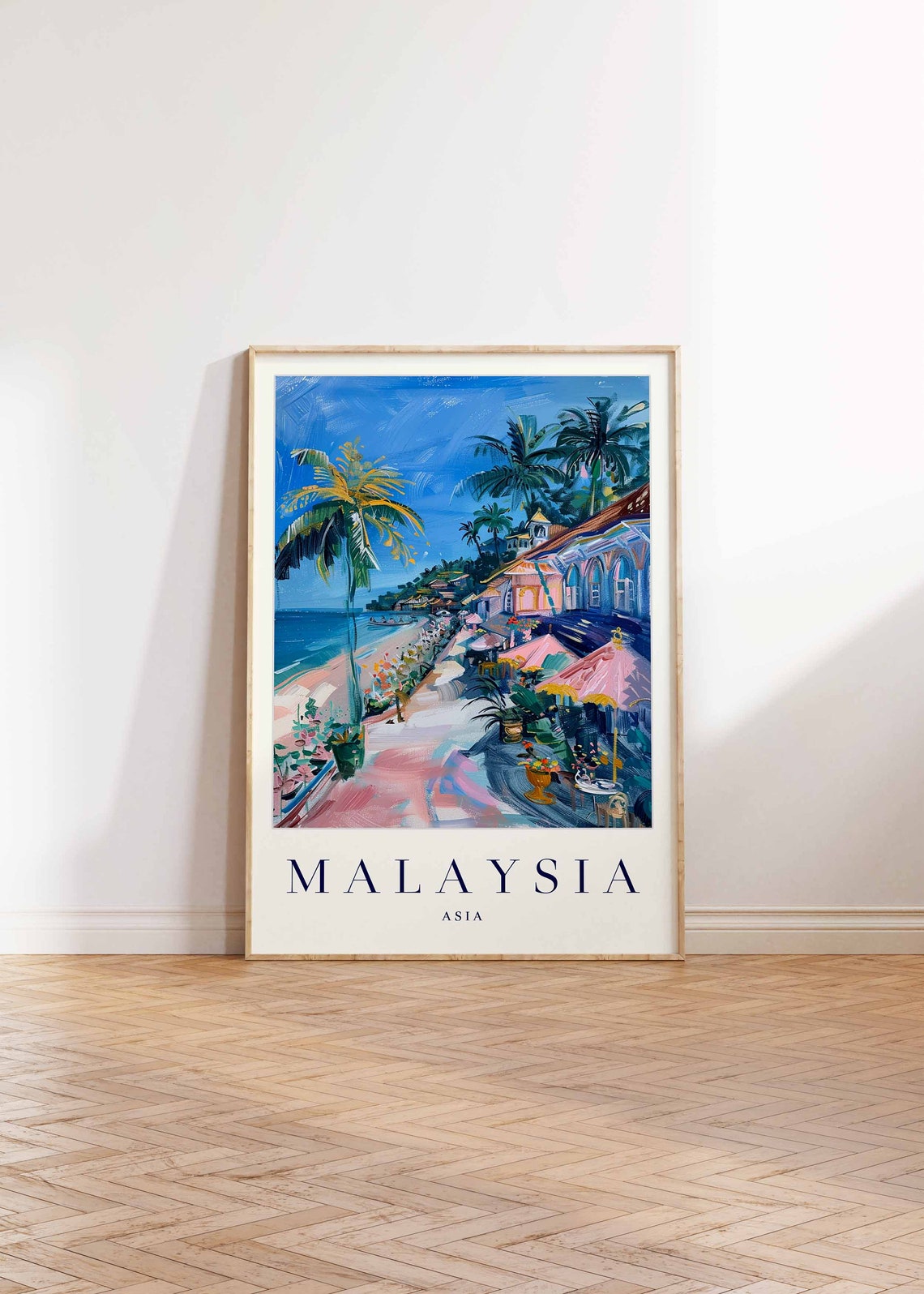 Malaysia Poster Malaysia Travel Print Asia Wall Art Asian Travel Print Tropical Decor Sea Print Malaysia Gift Malaysia Travel Poster - Image 2