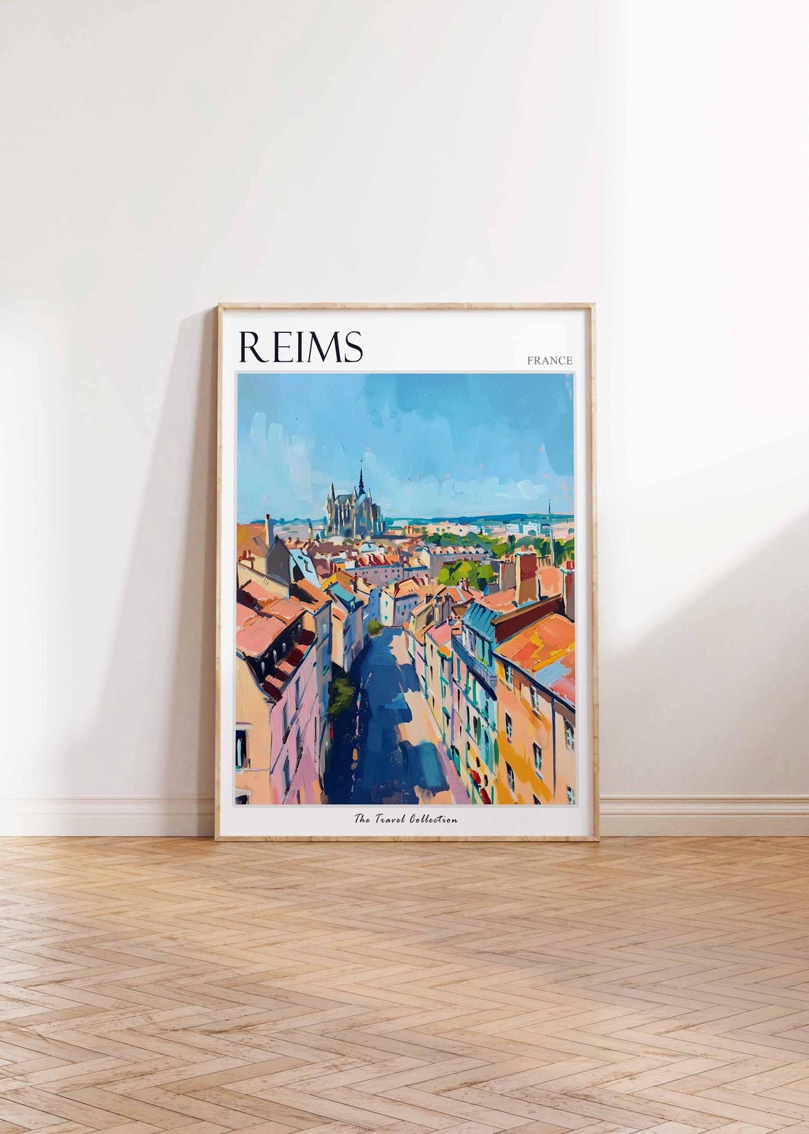 Reims Poster France Travel Print French Decor Europe Travel Poster European Wall Art City Print Reims Gift Reims Travel Poster - Image 2