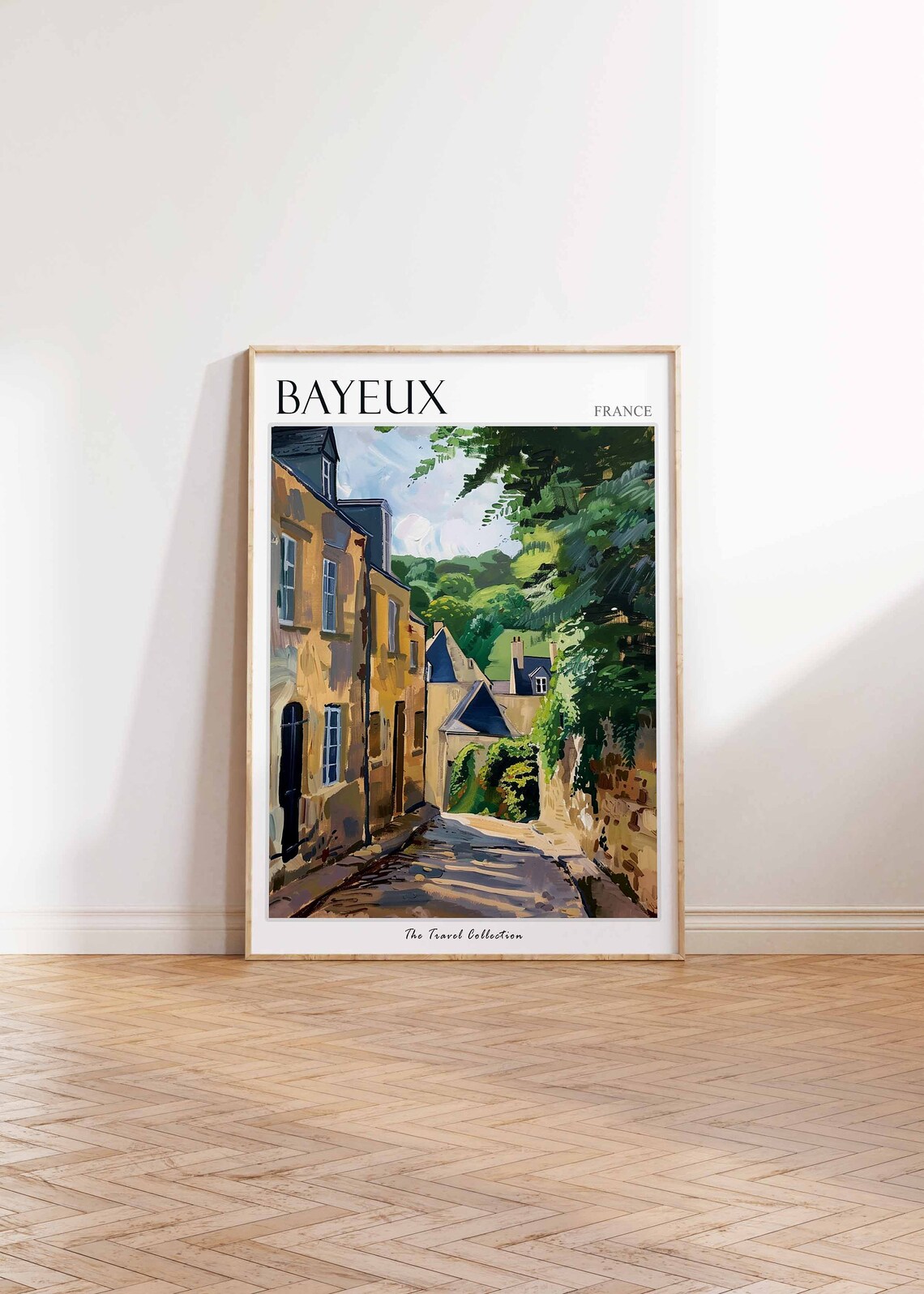 Bayeux France Stone Village Street Normandy Travel Art Poster - Image 2
