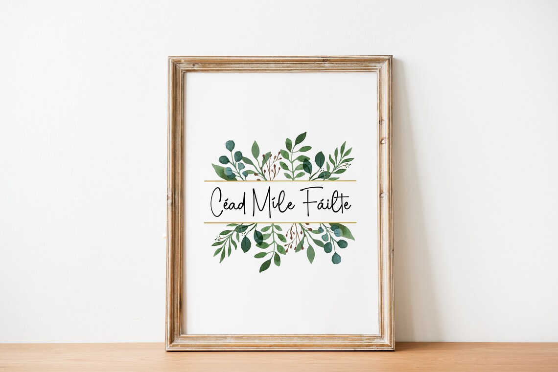 C ad M e9 F e1ilte Ireland Welcome Sign Travel Poster - Image 4