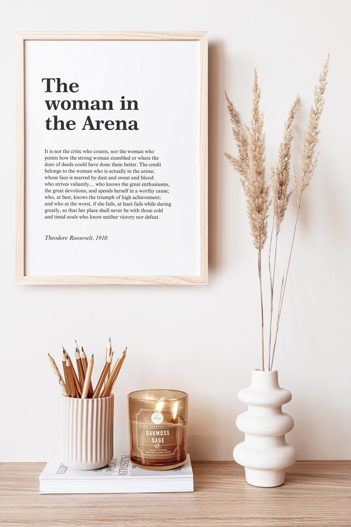 The Woman in the Arena Roosevelt Feminist Quote Empowerment Poster - Image 6