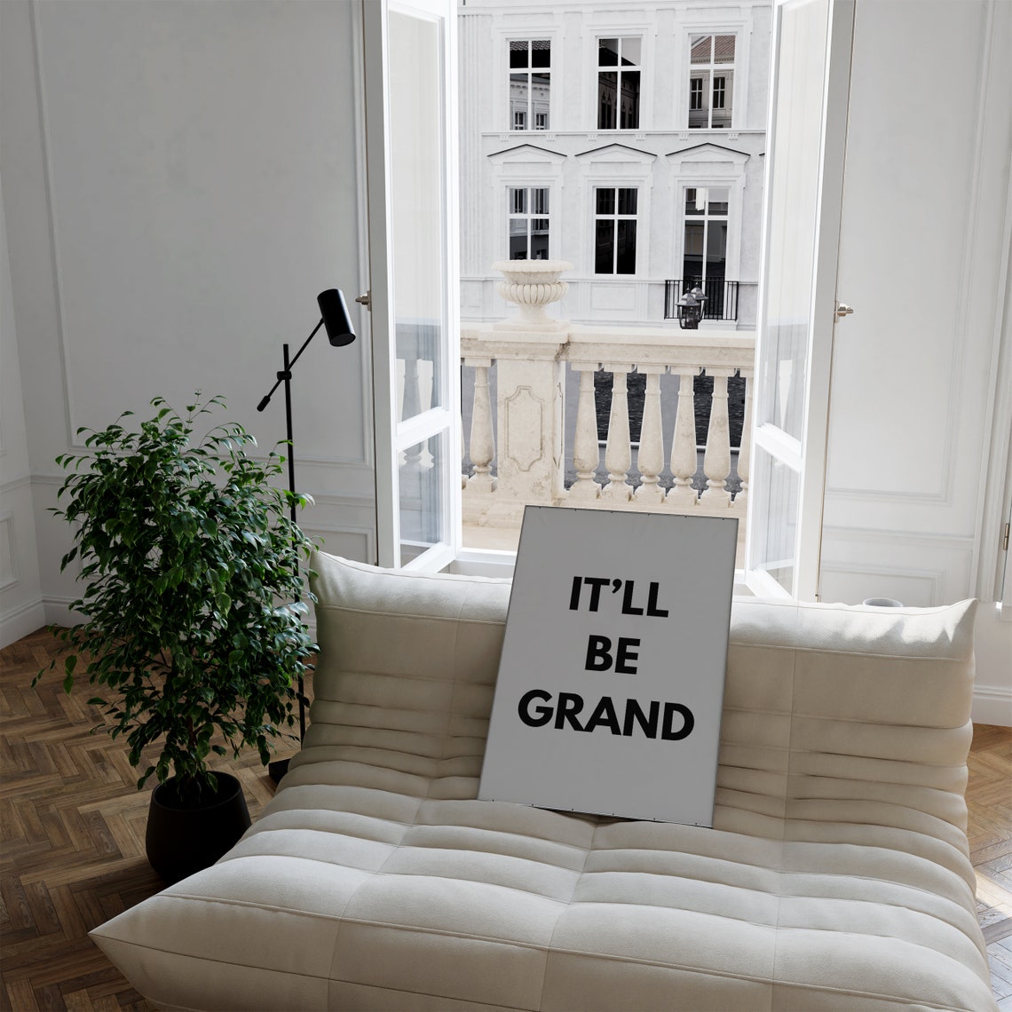 Itll Be Grand Bold Typography Irish Quote Minimalist Art Print - Image 2