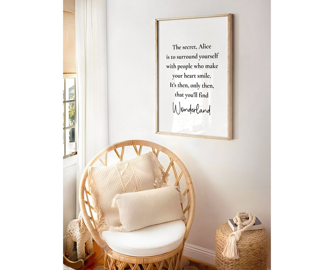 Alice In Wonderland Quote Art Print, Lewis Carroll - Image 2