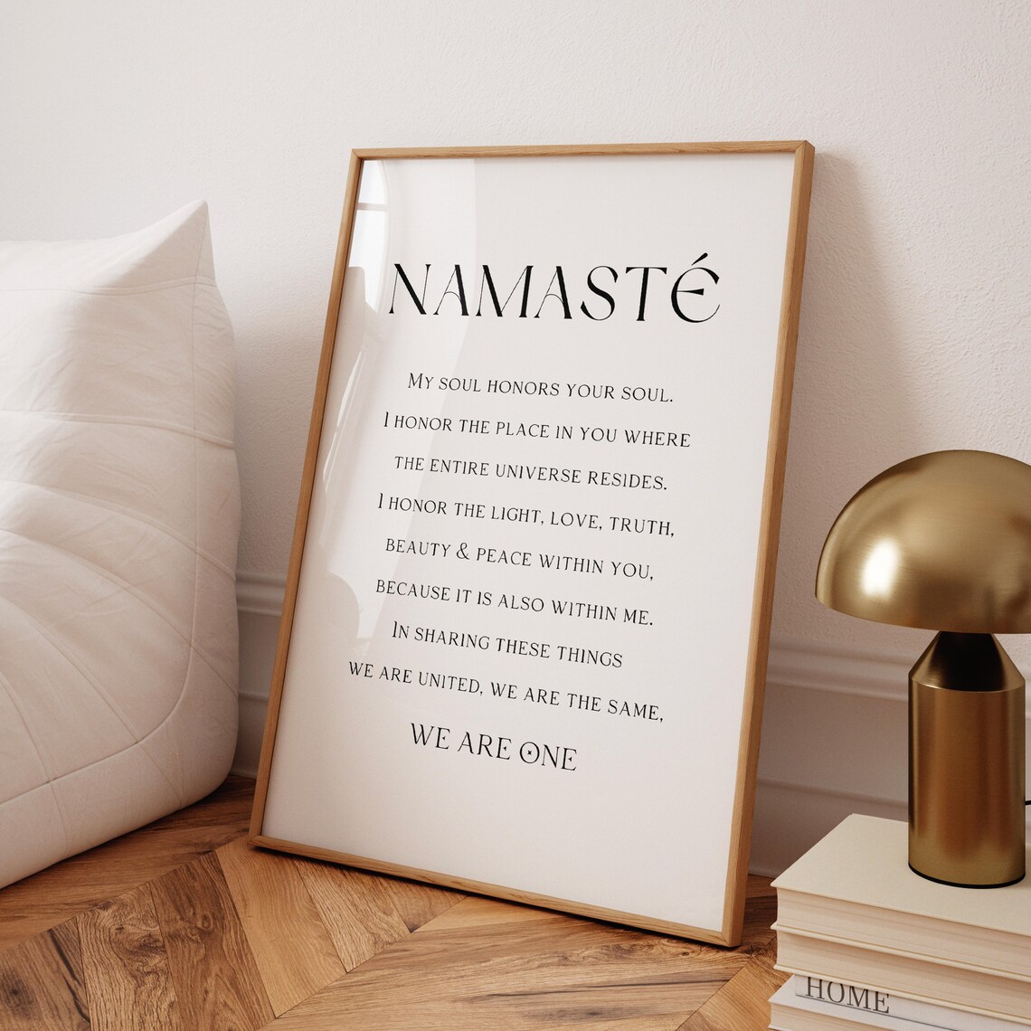 Namaste Definition Print, Yoga Meditation Wall Art