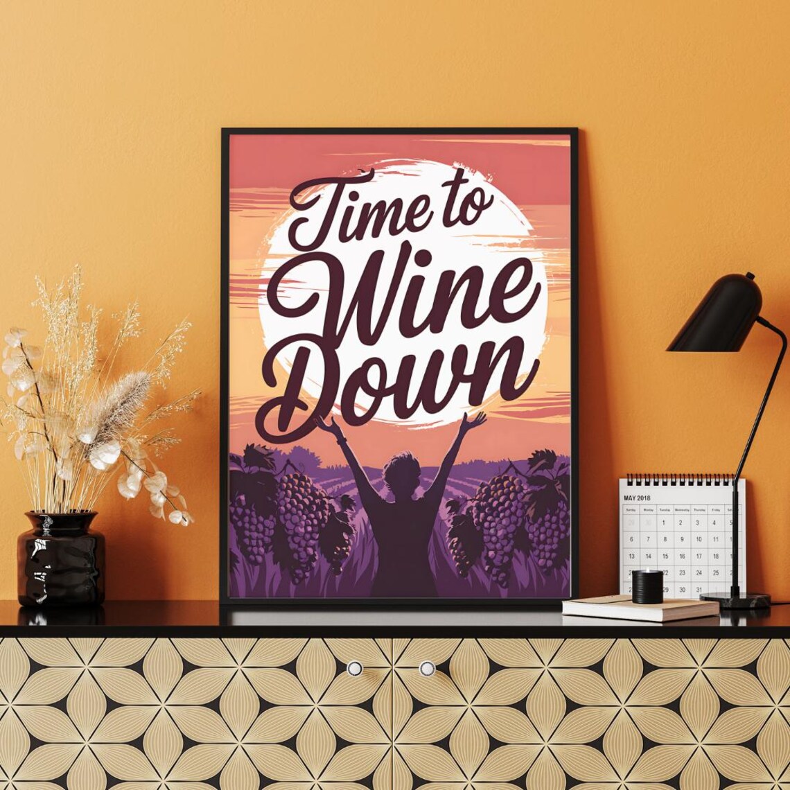 Wine Quote, Modern Bar Cart Art Print - Image 3