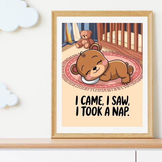 Baby Nursery Wall Art Prints Funny Baby Room Decor Cute Nursery Art New Parent Gift Nursery Prints Humorous Baby Room Artwork