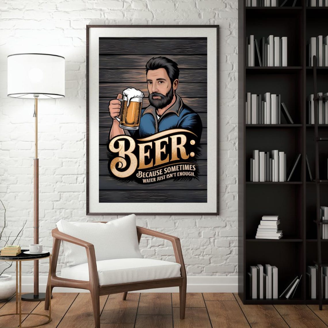Beer Wall Art, Funny Beer Jokes Poster - Image 4