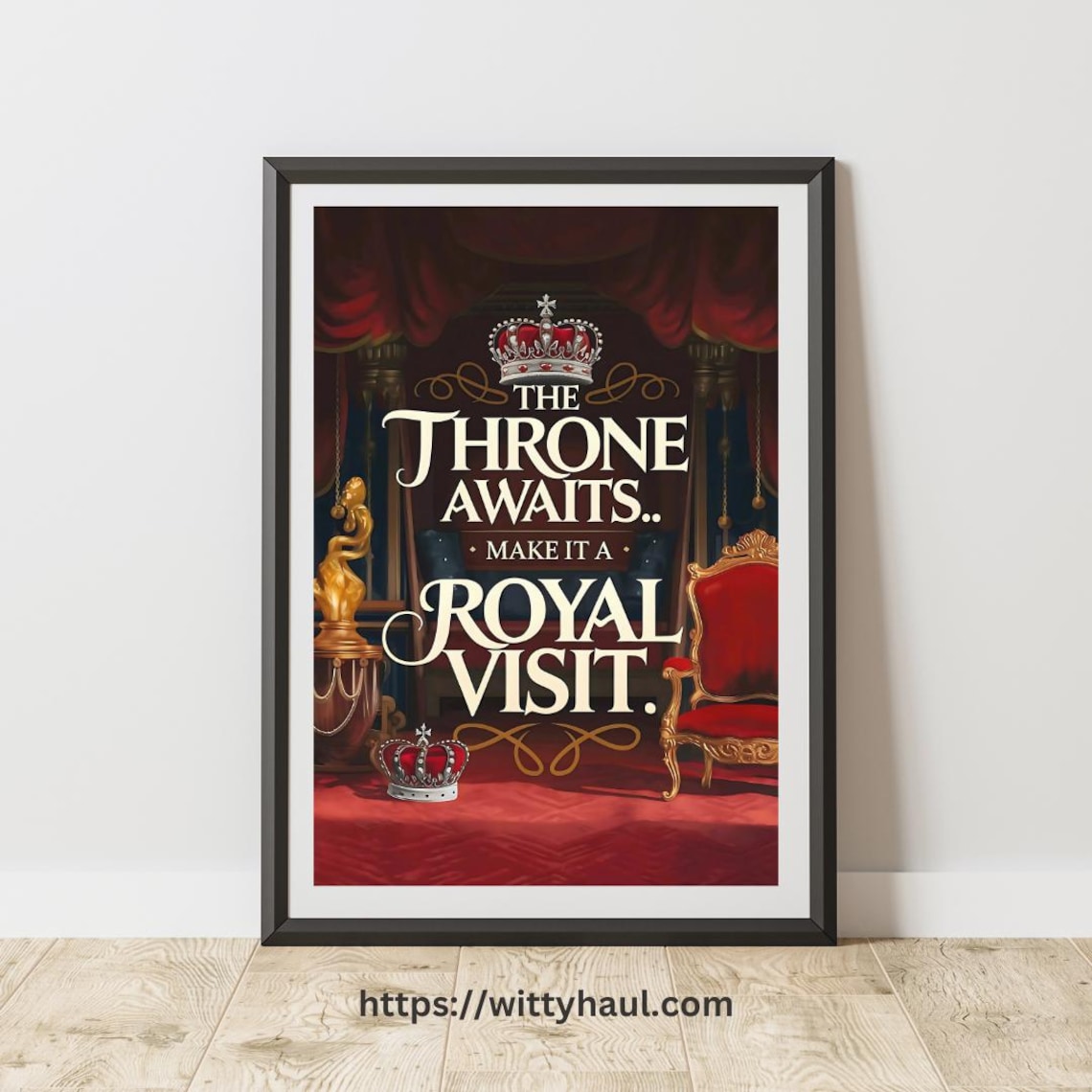 Funny Bathroom Decor, Toilet Humor Art Print
