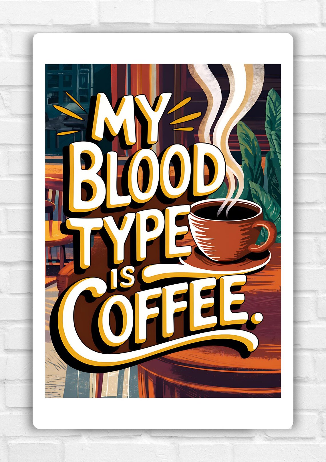 Coffee Wall Art, Trendy Bar Decor Poster - Image 6
