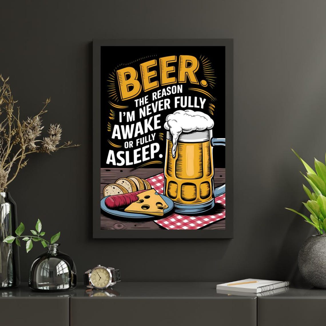 Beer Humor Poster, Beer Lovers Bar Gift - Image 3