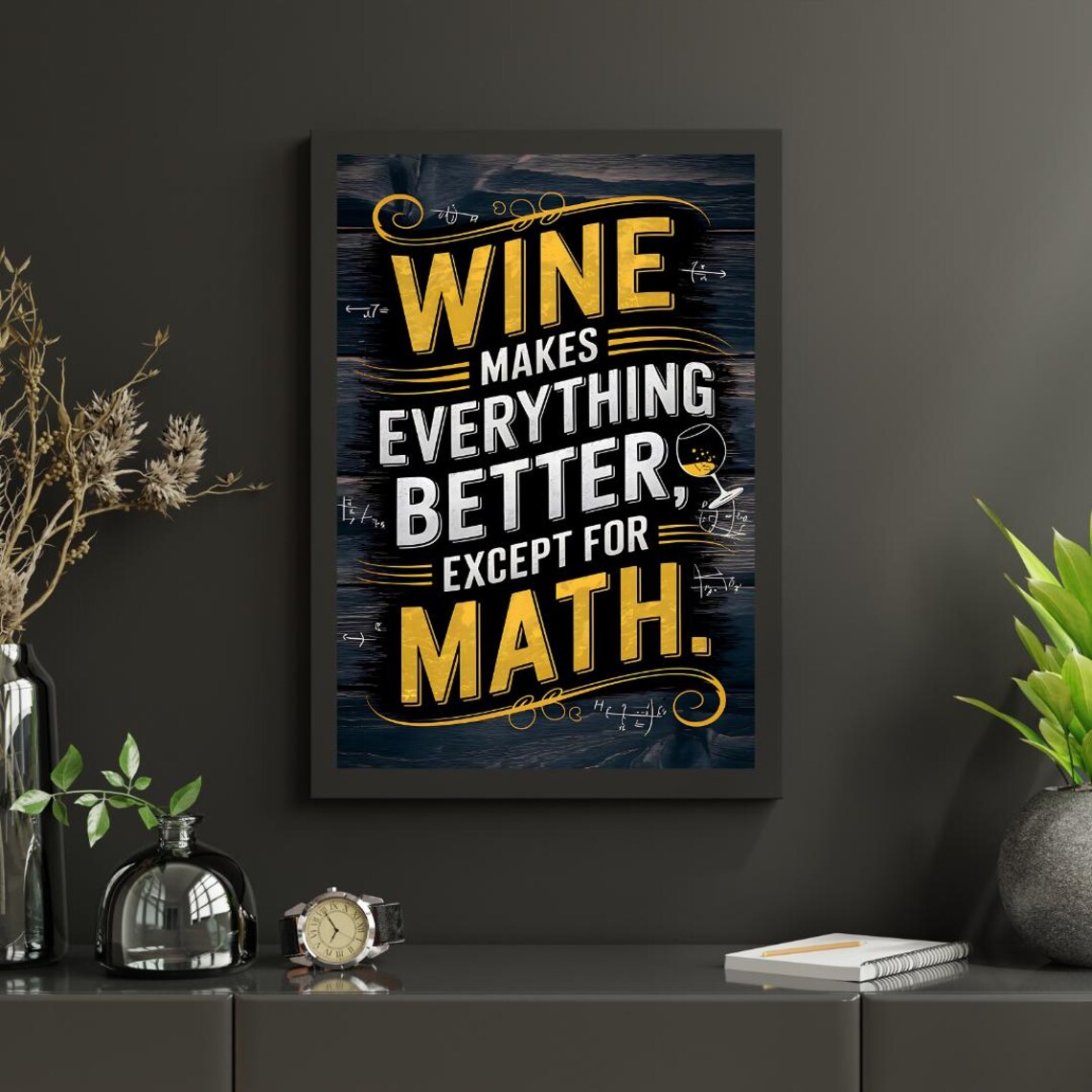 Wine Poster, Funny Kitchen Wall Art Print - Image 4