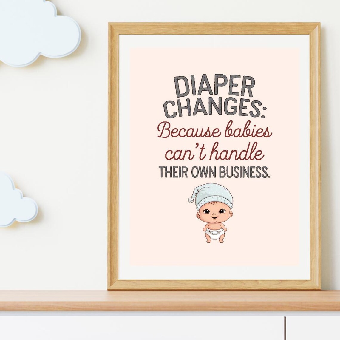 Funny Baby Nursery Decor, Humorous Nursery Art