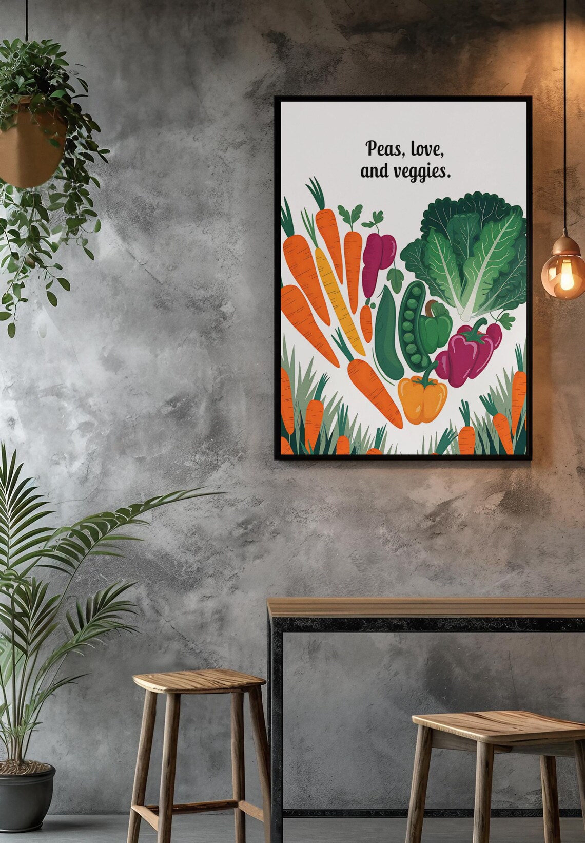 Funny Vegan Kitchen Art Print, Typography Quote - Image 5