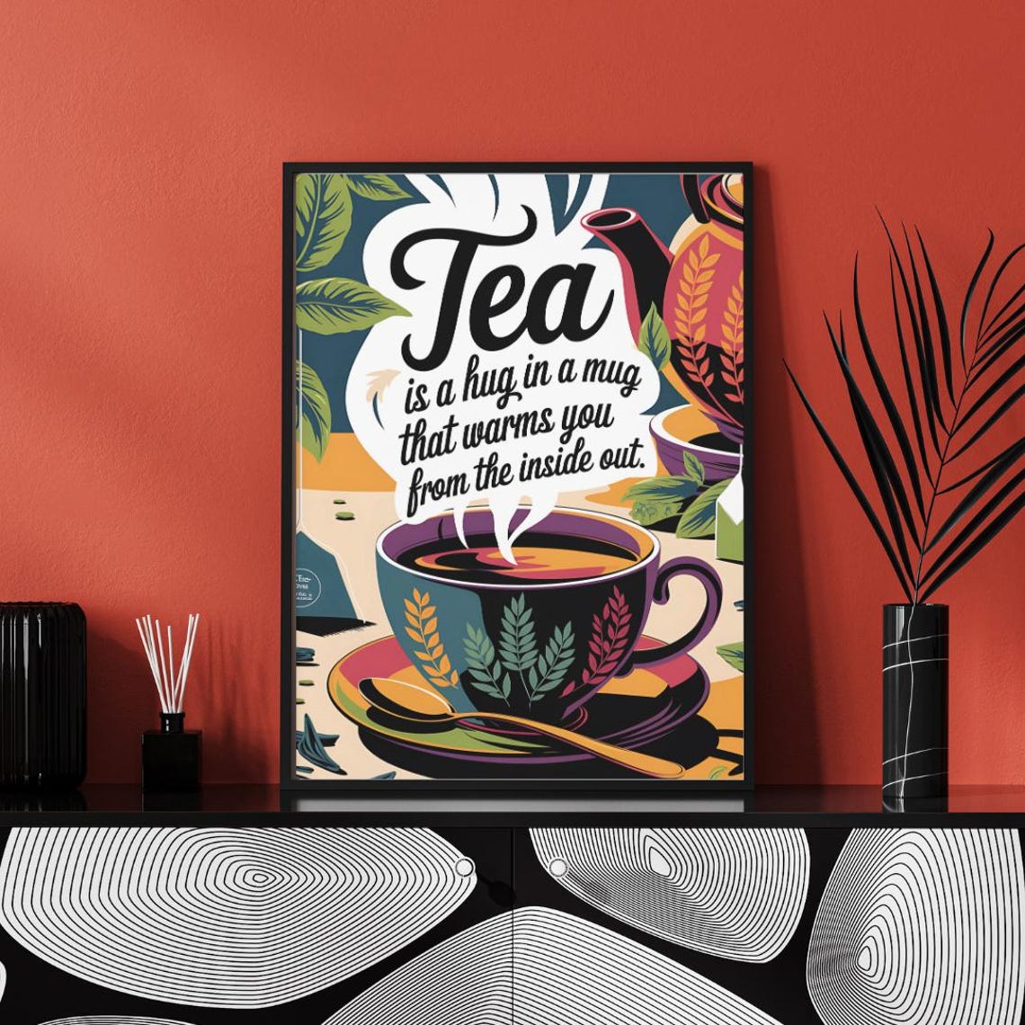 Tea Humor Art Print, Trendy Tea Room Wall Decor - Image 3