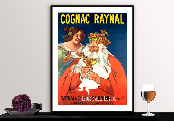 Cognac Raynal Vintage Fooddrink Poster Cognac Lovers Beverages Art Cognac Lovers Gift Lovely Bar Decor Ideas