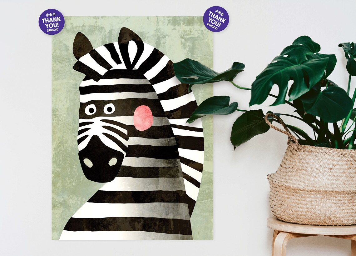 Zebra Nursery Art Print, Animal Wall Decor - Image 4