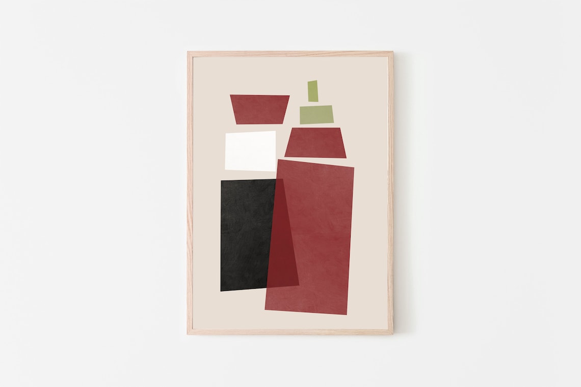 Soy Sauce Sriracha Modern Art Poster Print