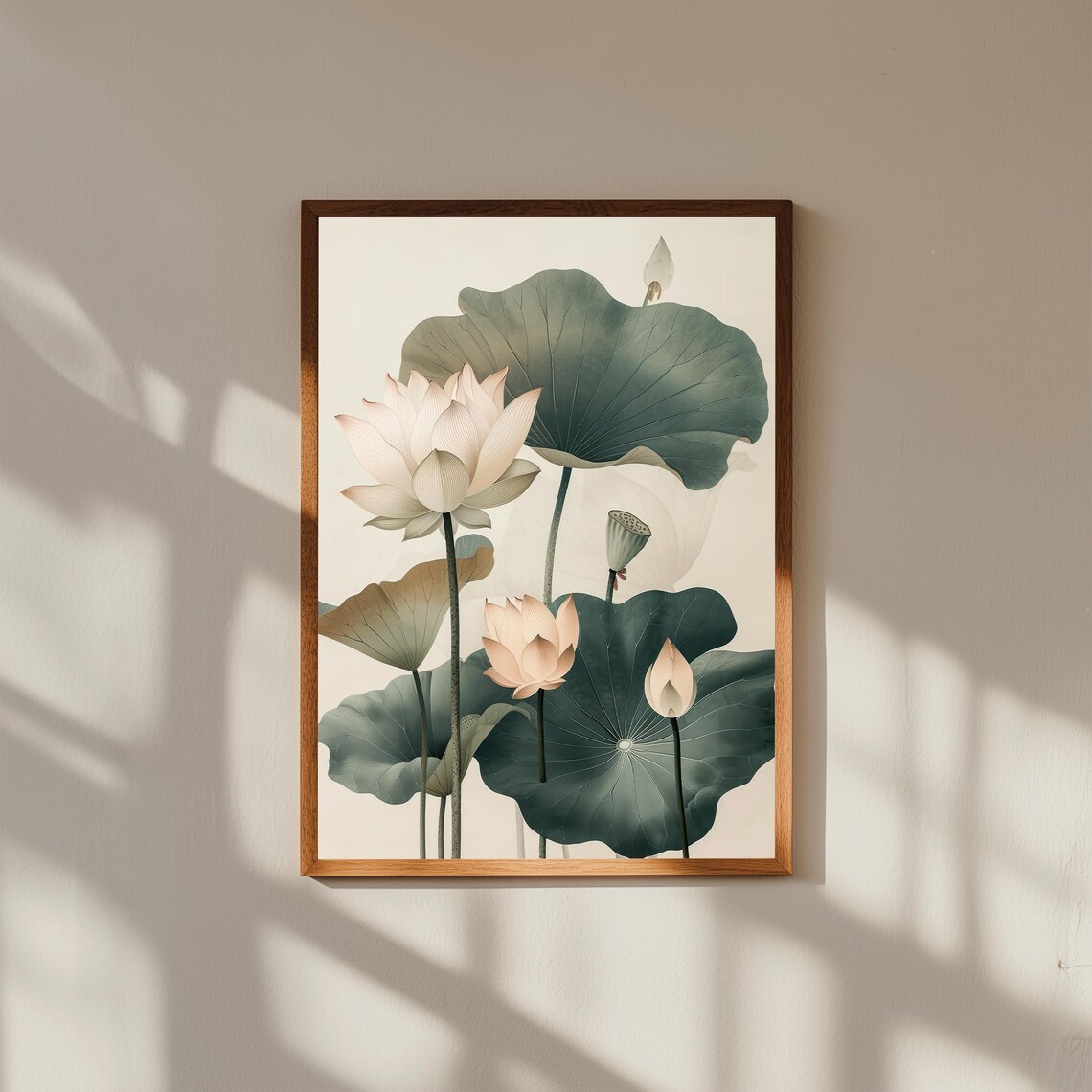 Abstract Botanical Print Modern Floral Fine Art Decor