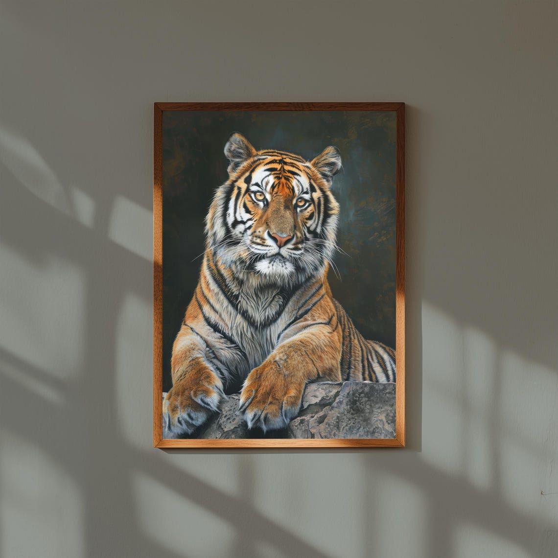 Tiger Illustration Art Print Wildlife Home Decor