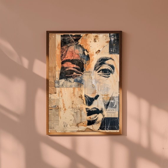 Dada Wall Art Print Avantgarde Abstract Collage Modern Home Decor