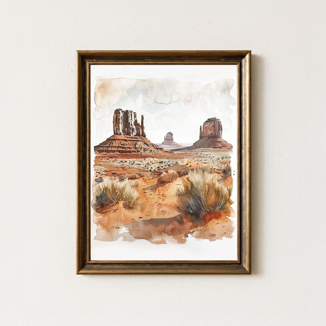 Monument Valley Boho Desert Landscape Art Print