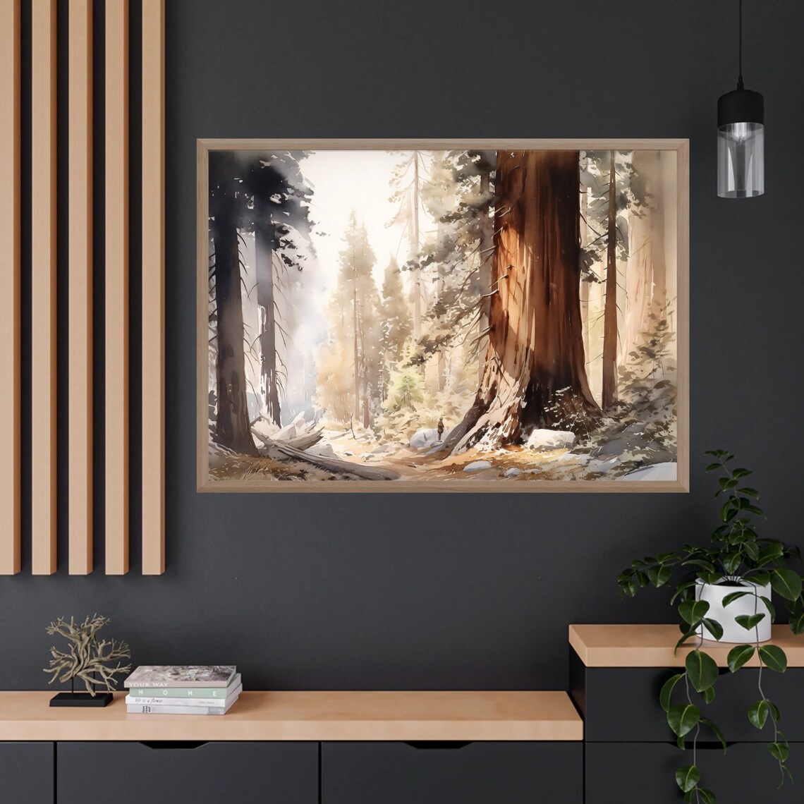 Sequoia Watercolor National Park Art Print - Image 4