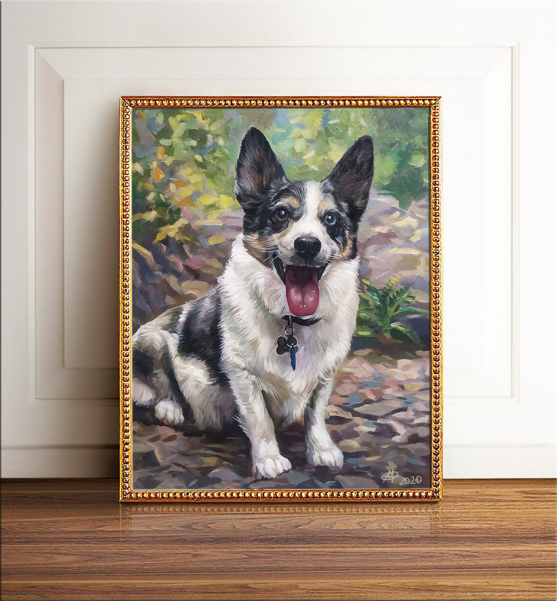 Custom Dog Portrait, Oil-Painting-Style Art Print