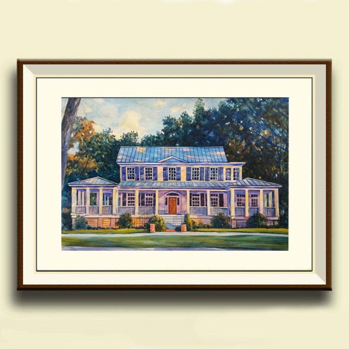 Custom Watercolor House Portrait, Family Heirloom Art Print