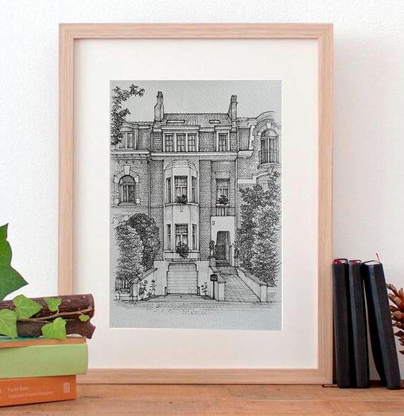 Custom Home Illustrations, Personalized House Portraits