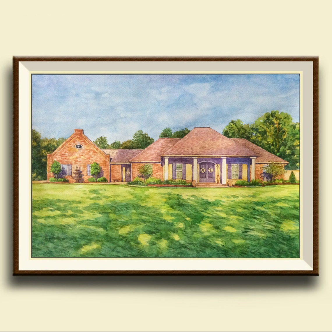 Watercolor Home Painting Custom House Portrait Dawing Of Home Watercolor House Portrait House Moving Gift House Painting From Photo - Image 2