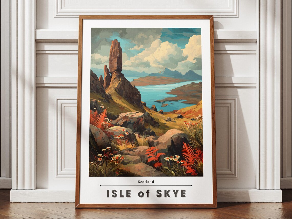Isle of Skye Scotland Old Man of Storr Highland Landscape Poster
