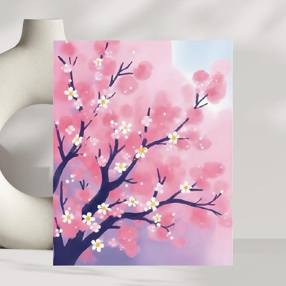 Cherry Blossom Art Print Serene Floral Wall Decor Nature Lover Gift