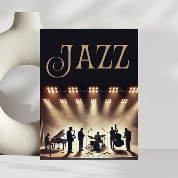 Jazz Band Art Print Music Room Decor