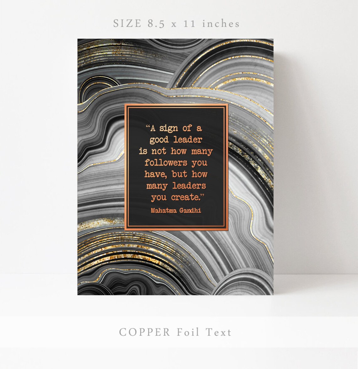 Mahatma Gandhi Quote for Mentor Gift, Leadership Art Print - Image 2