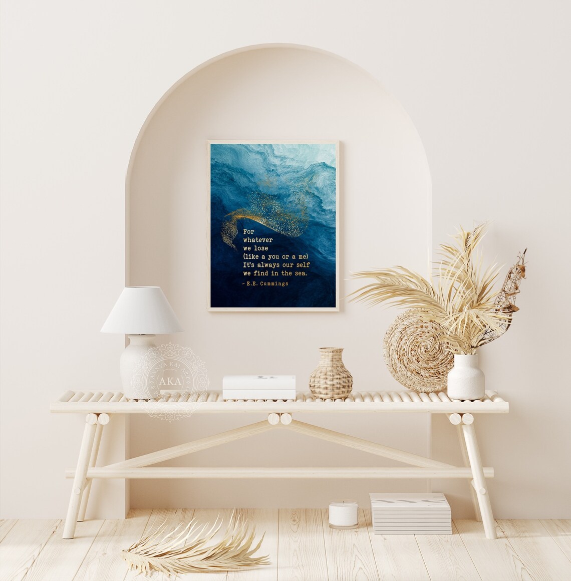 E. E. Cummings Poetry Print, Coastal Wall Decor - Image 5