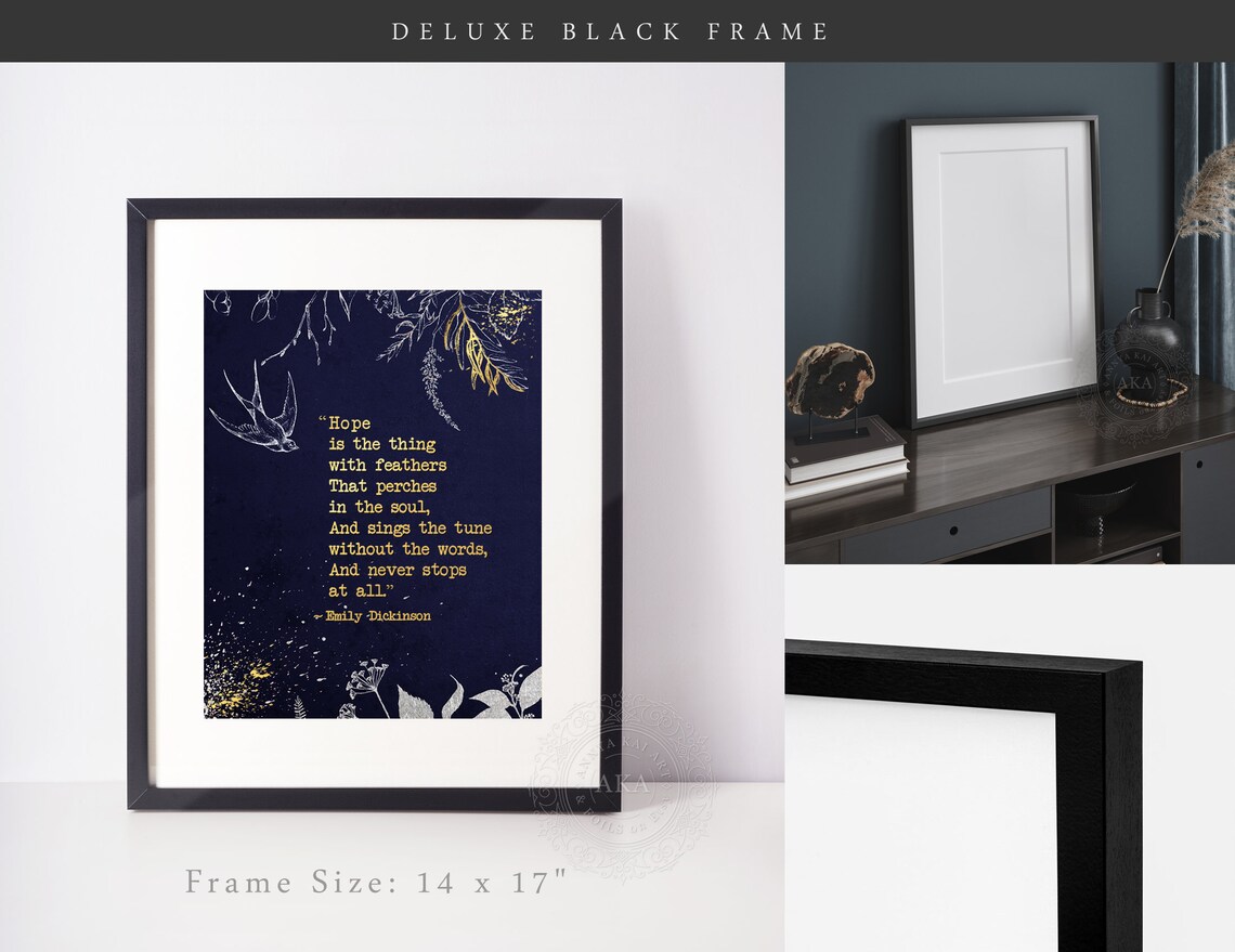 Emily Dickinson Poetry Art Print, Gold Foil Quote - Image 3