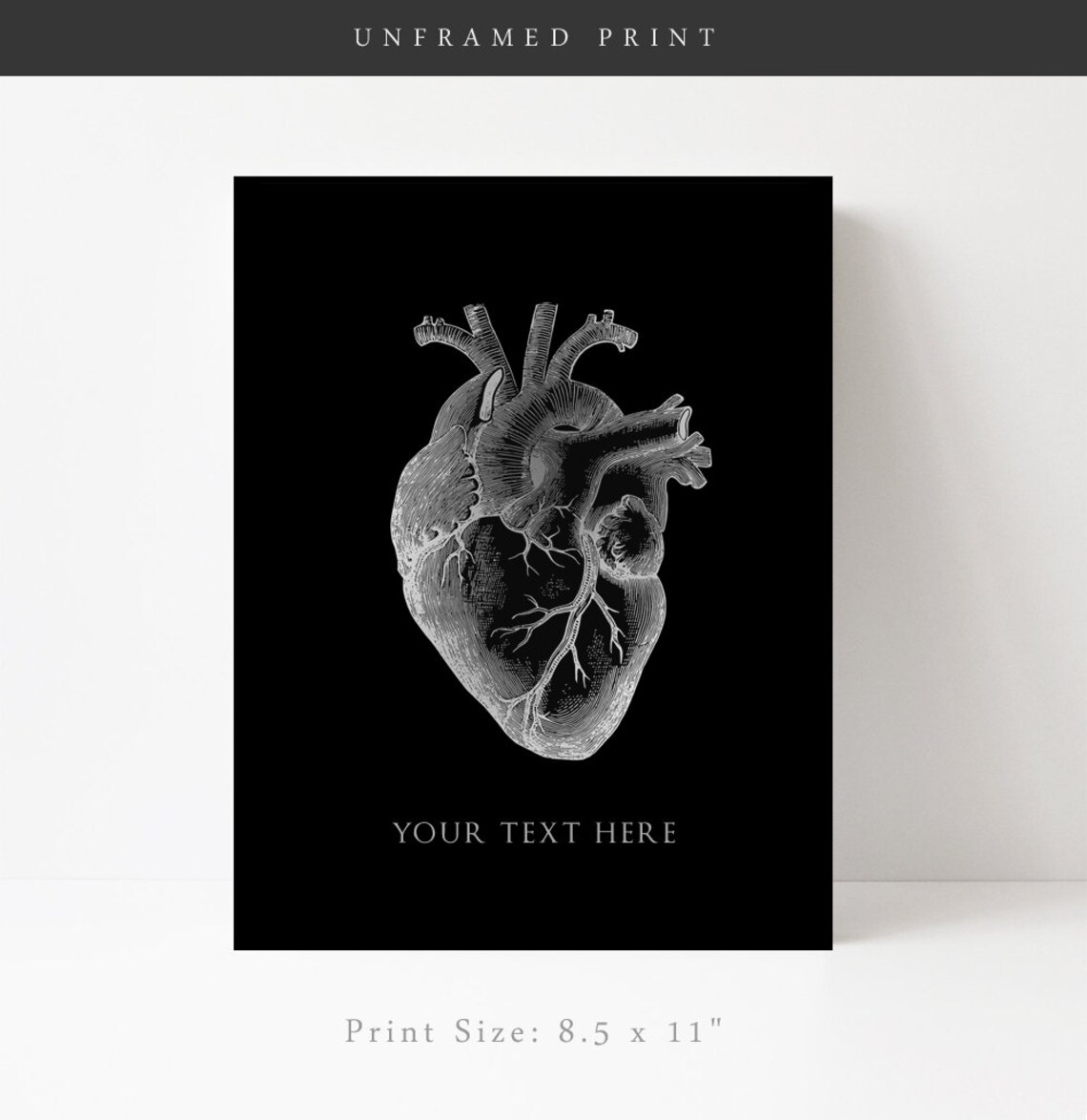 Custom Anatomical Heart Art Print for Cardiology - Image 3