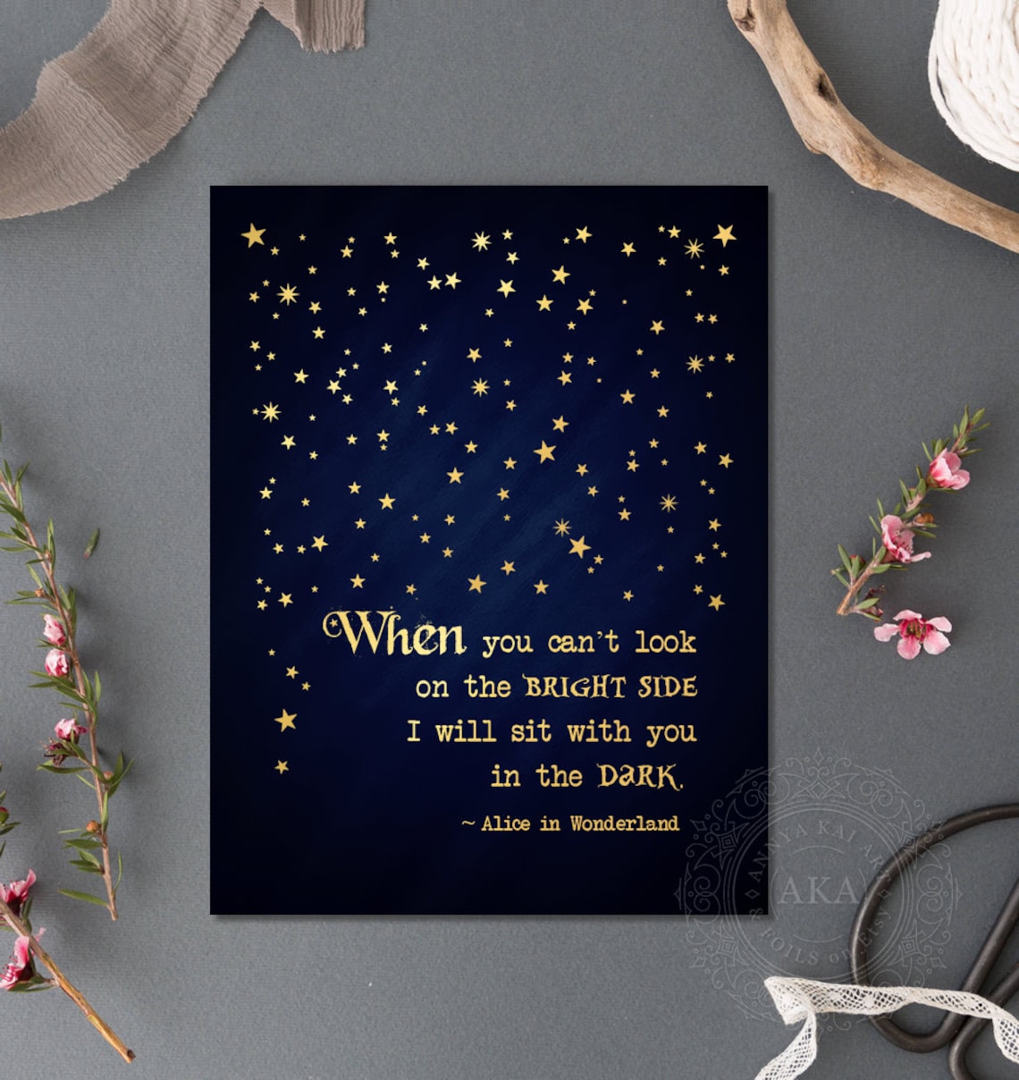 Alice In Wonderland Quote Art Print, Book Lovers - Image 4
