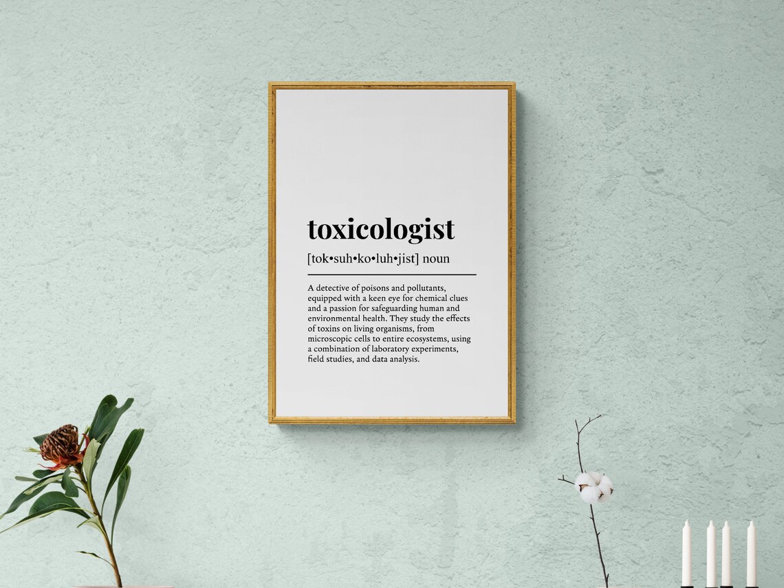 Toxicologist Funny Definition Job Work Gift Wall Art Print - Image 2