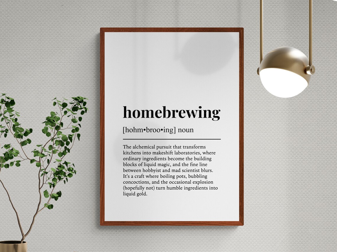 Homebrewing Funny Definition Hobby Gift Wall Art Print - Image 3