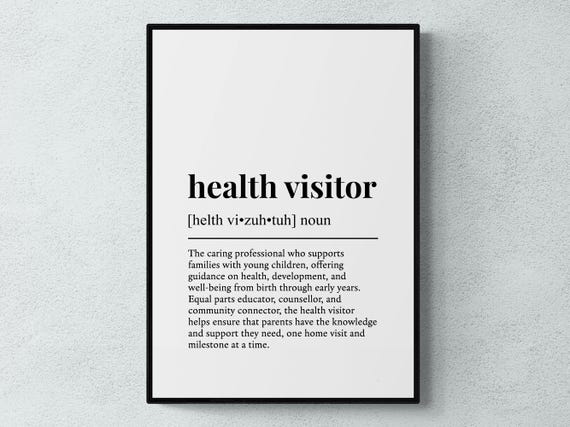 Health Visitor Funny Definition Job Work Gift Wall Art Print