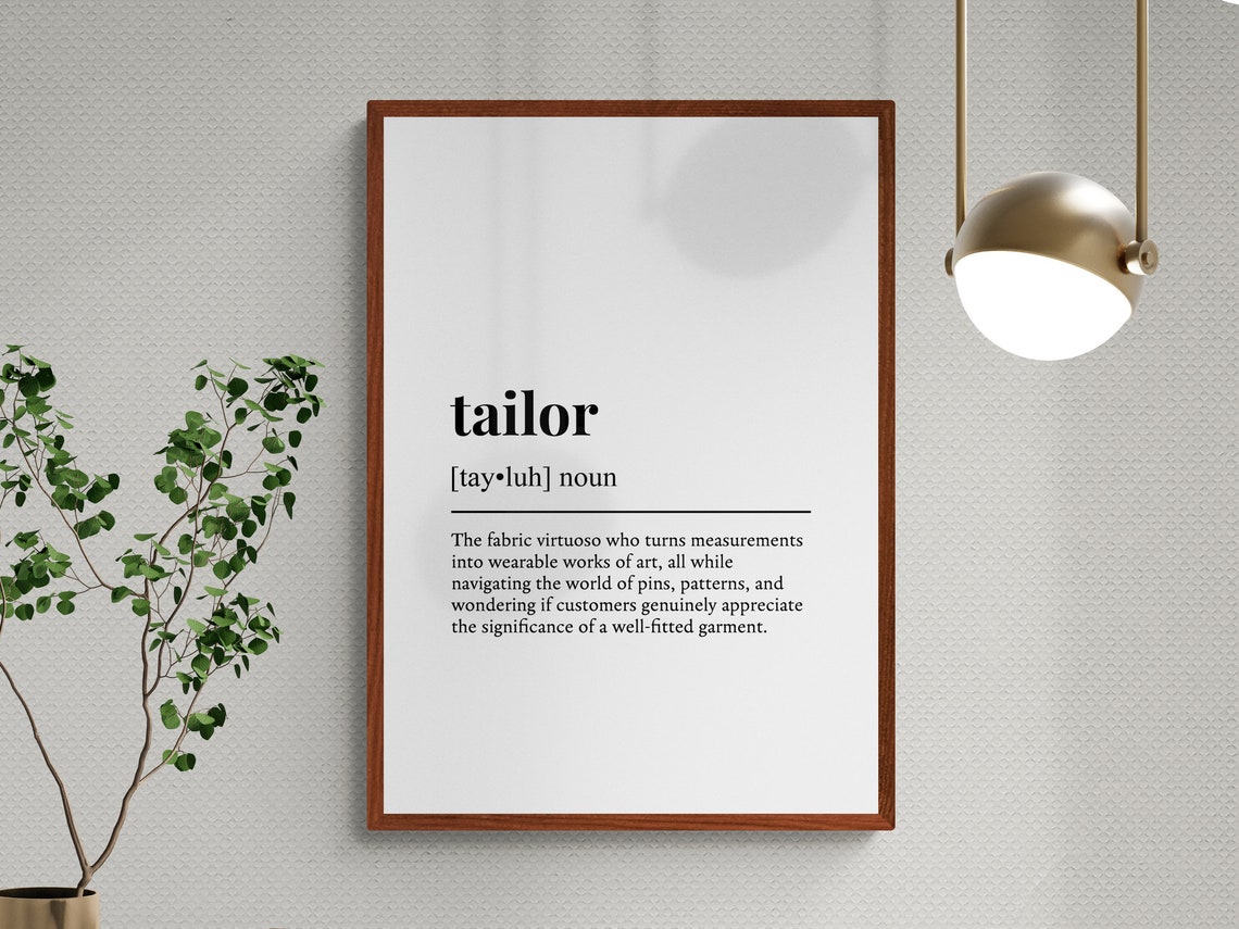 Funny Tailor Definition Print Humorous Sewing Seamstress Gift Poster - Image 3