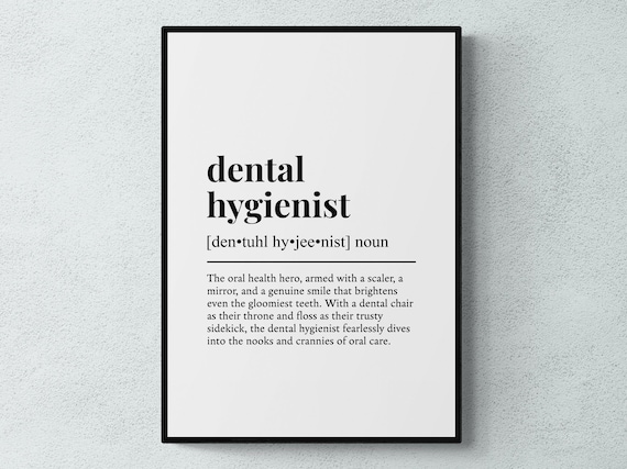 Dental Hygienist Funny Definition Art Print