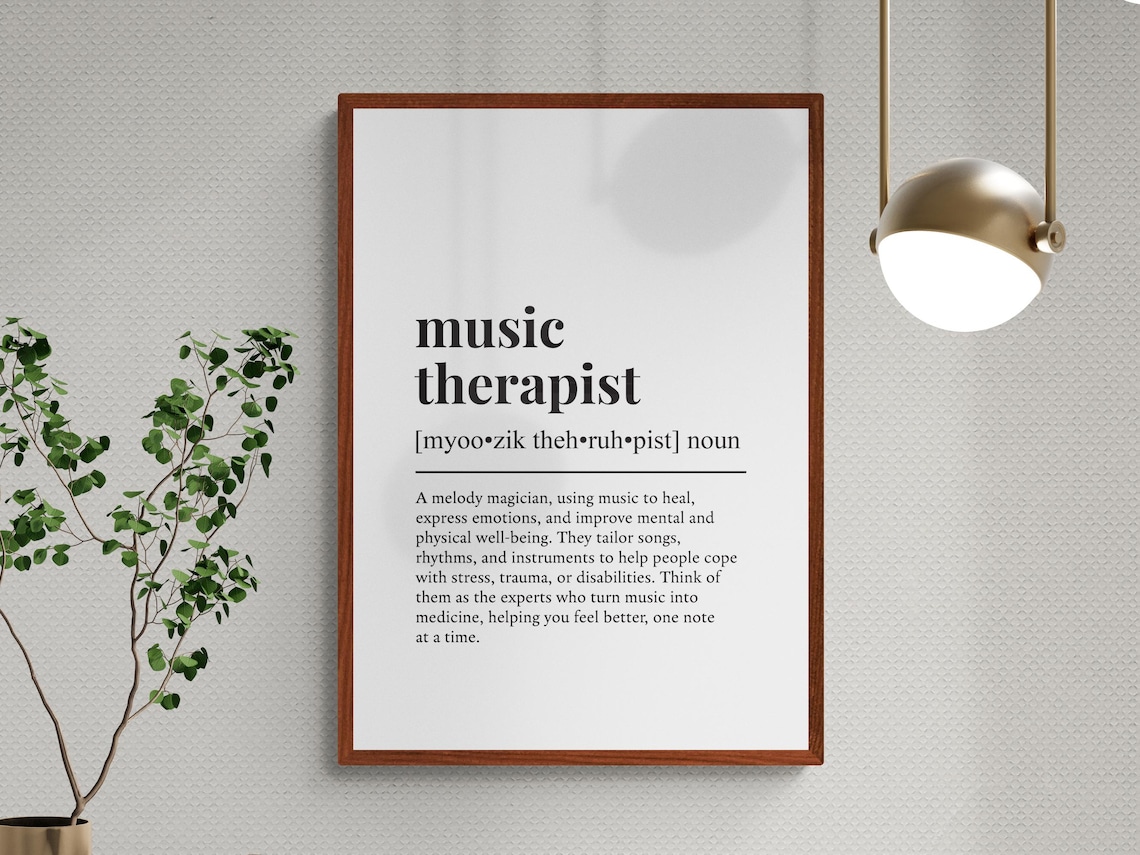 Music Therapist Funny Definition Poster Print - Image 3