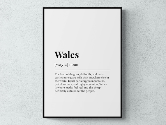 Wales Funny Definition Welsh Gift Wall Art Print