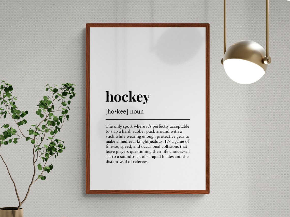 Hockey Funny Definition Sport Humor Wall Art Print - Image 3