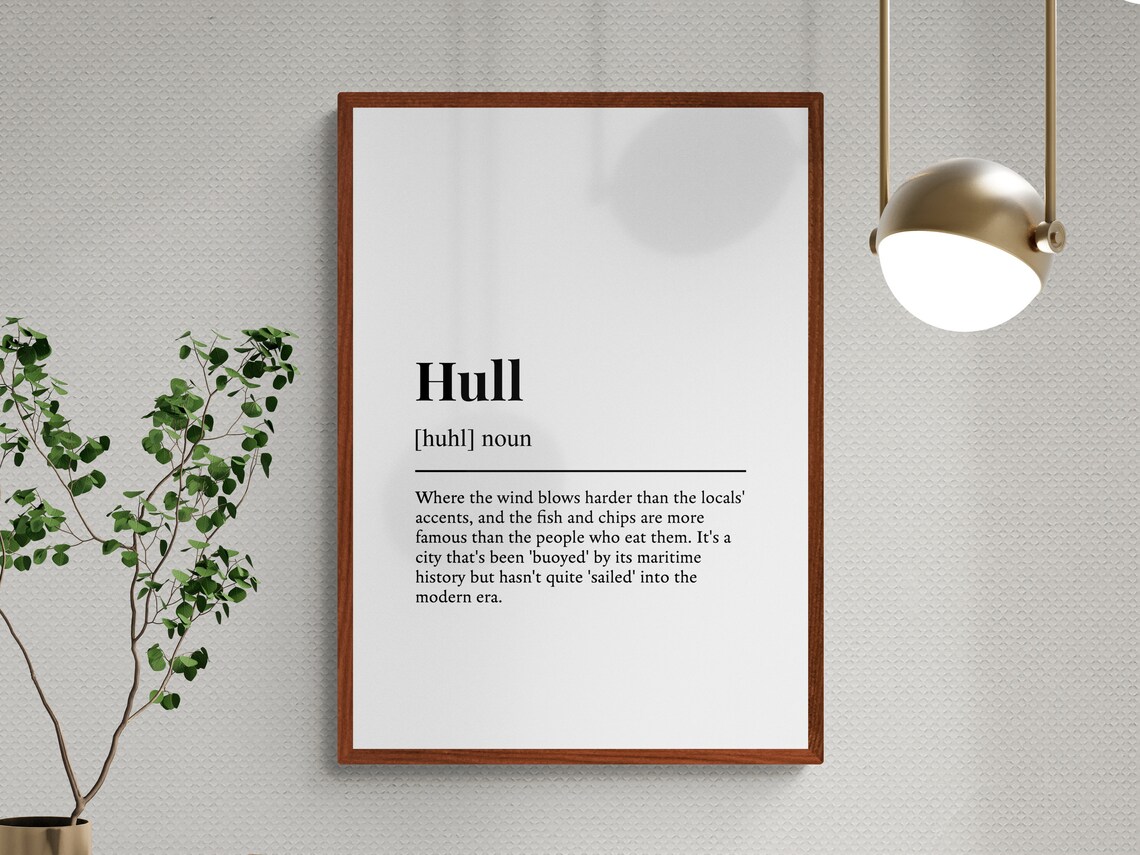 Hull Funny Definition, Humorous Typography Art Print - Image 3