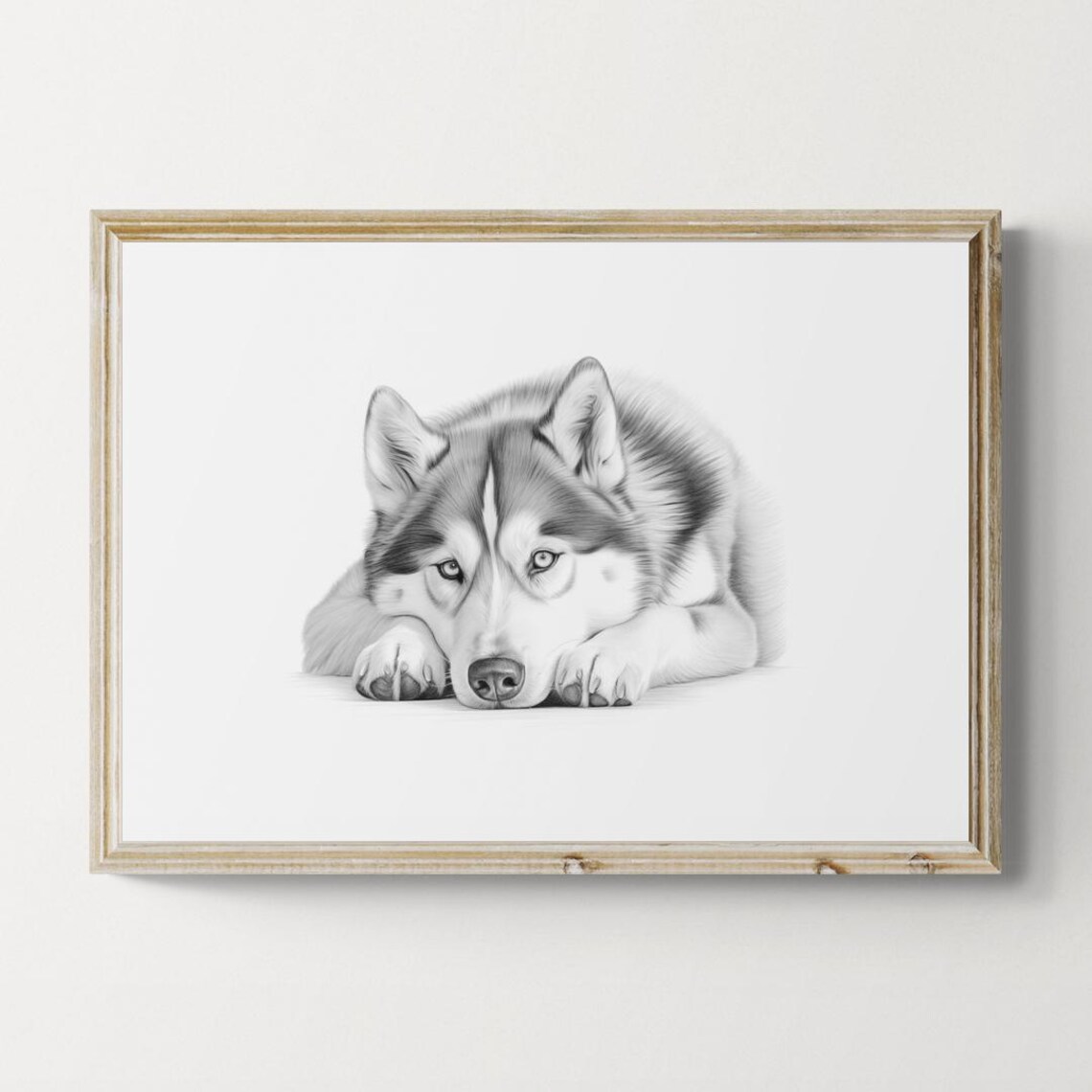 Siberian Husky Vintage Dog Sketch Art Print