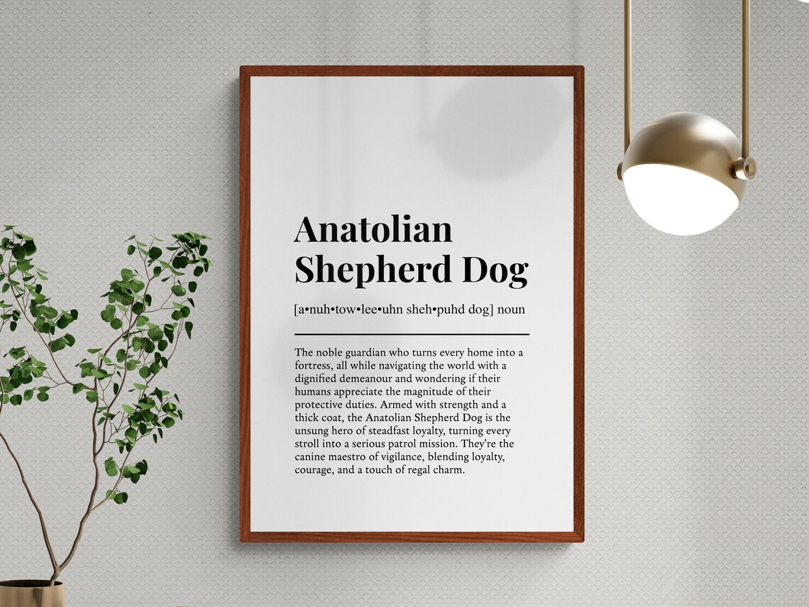 Anatolian Shepherd Dog Funny Definition Art Print - Image 3