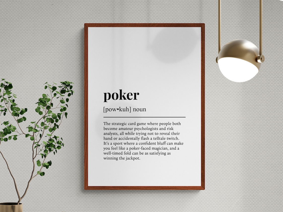Poker Humor Definition Typography Art Print - Image 3